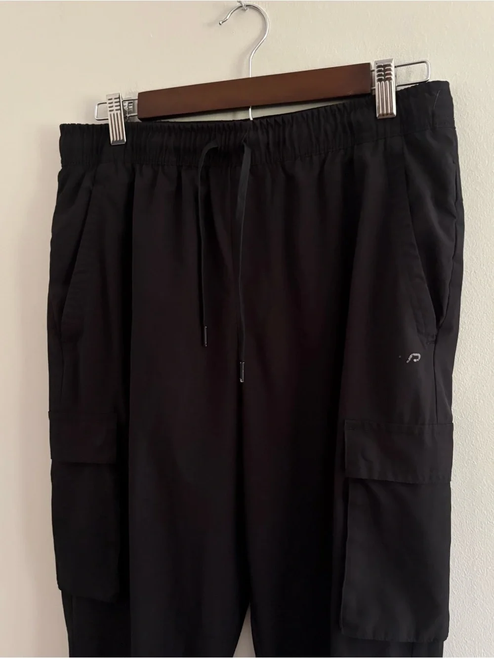Men's Black Cargo Jogger Pants - Comfortable Everyday Fit Lightweight Medium
